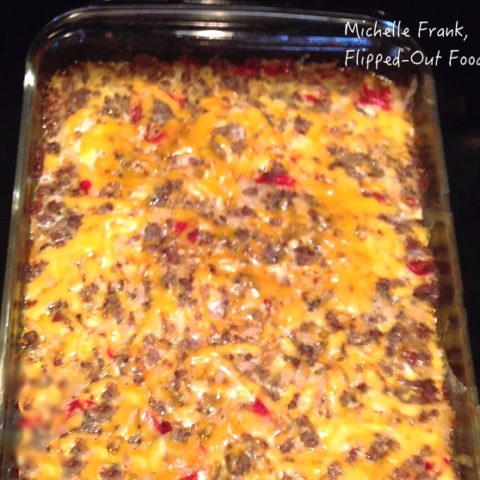 breakfast casserole recipe sausage eggs cheese onions potatoes peppers