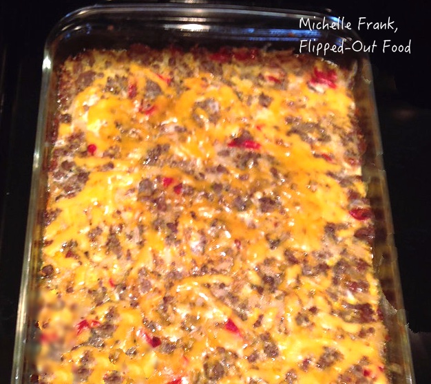 breakfast casserole recipe sausage eggs cheese onions potatoes peppers