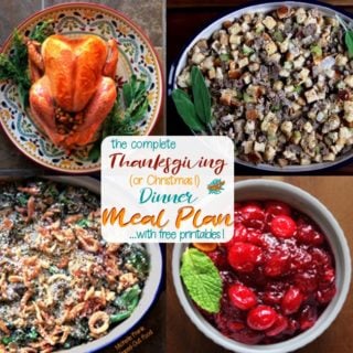 thanksgiving dinner meal plan collage