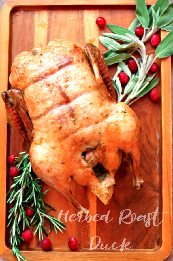 herbed roast duck
