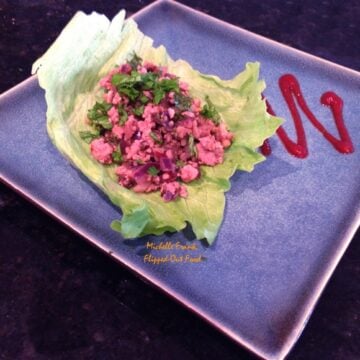 Asian Pork Wraps with lettuce