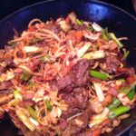 kohlrabi noodle stir-fry