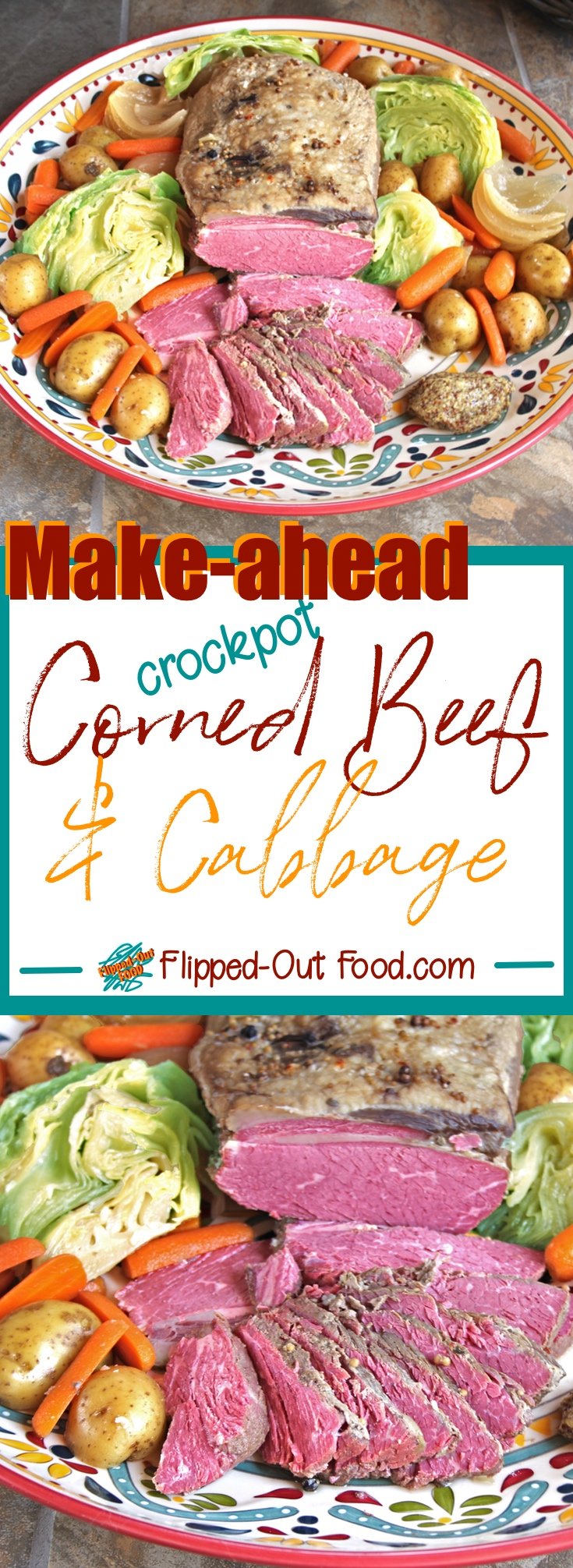 Crockpot Corned Beef & Cabbage is just about the easiest meal you can make, and just the thing for Saint Patrick's Day!