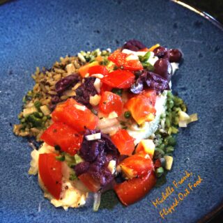 Mediterranean-Style Fish en Papillote plated