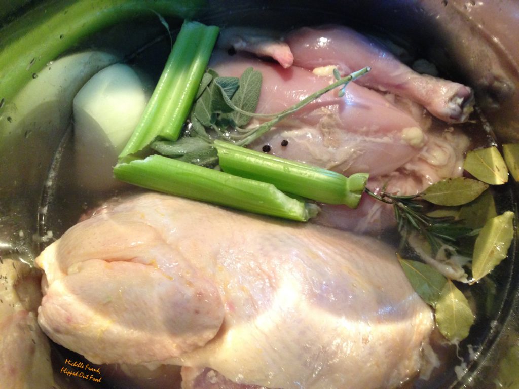 Simple PressureCooker Chicken Stock