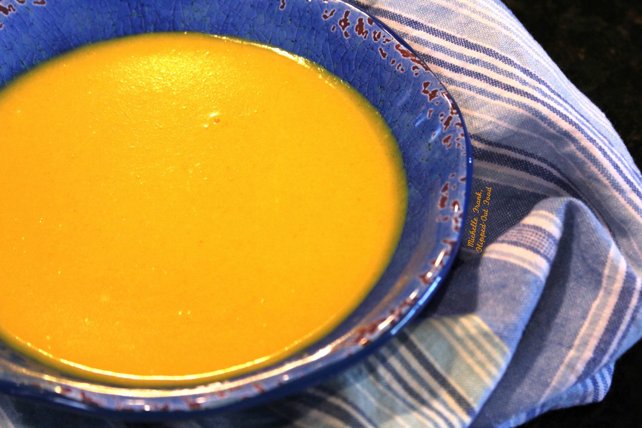 ginger-turmeric butternut squash soup closeup