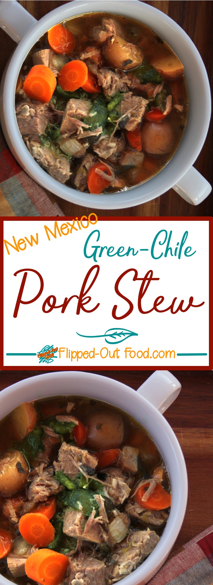 Green Chile Pork Stew is a hearty meal and a great dish to make 1-2 days in advance in the slow-cooker!