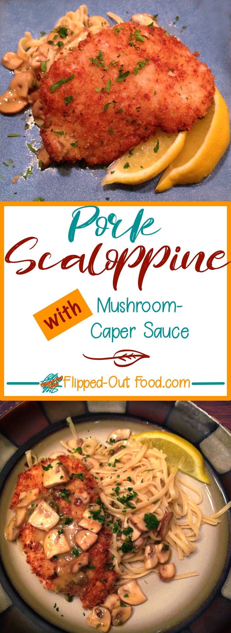 Pork Scaloppine with Mushroom-Caper Sauce is a meal that lends itself well to weeknight cooking. Pork tenderloin slices are pounded thin into cutlets, breaded, and quickly browned in olive oil. Then butter and the crispy bits become the base of a delectable pan sauce.