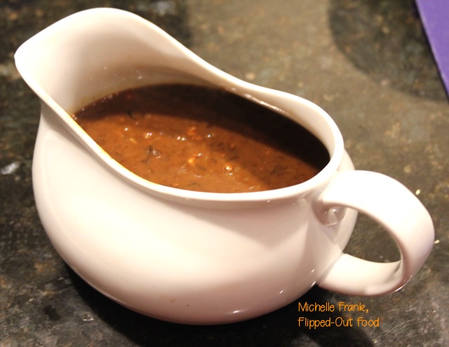 easy, rich turkey gravy in gravy boat