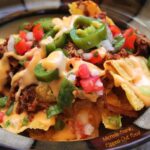 loaded nachos serving close-up
