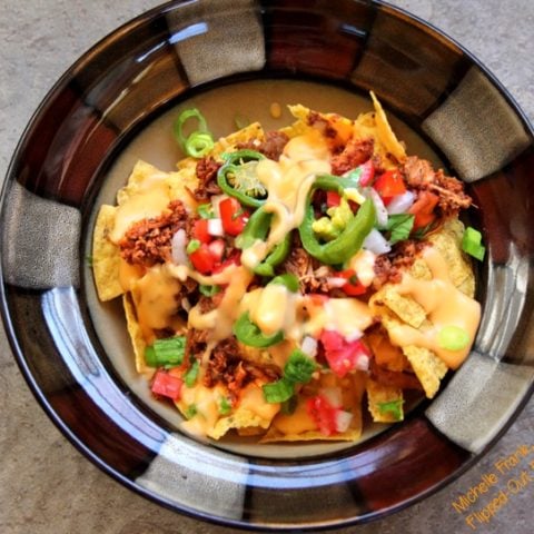 loaded nachos serving