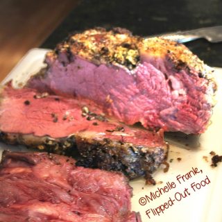 Date Night Prime for 2 sliced up on the cutting board. Rare in the center and medium-rare on the ends. Just the way we like it! #primerib #datenight #romanticfood #easterdinner #christmasdinner