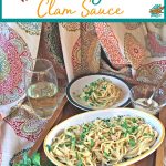 Pantry Linguine in Clam Sauce pinterest collage.