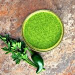 Spicy Chimichurri Sauce is a riff on the classic condiment that is ubiquitous on dinner tables of Argentina and Brazil. Make extra to keep in the freezer! #chimichurri #chimichurrisauce #argentinianfood #brazilianfood #herbsauce #flippedoutfood via @FlippedOutFood