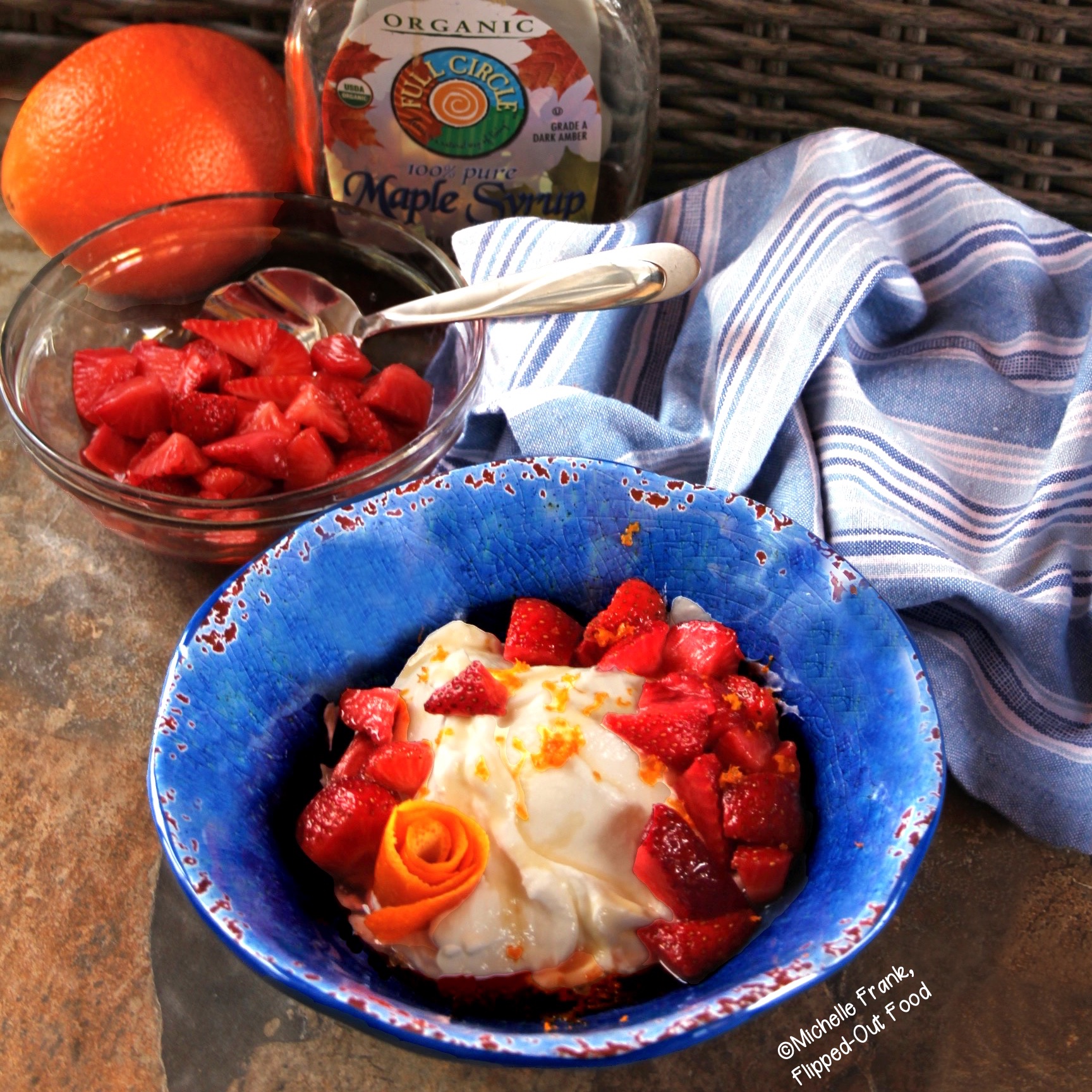 OrangeStrawberry Yogurt Dessert Bowls FlippedOut Food