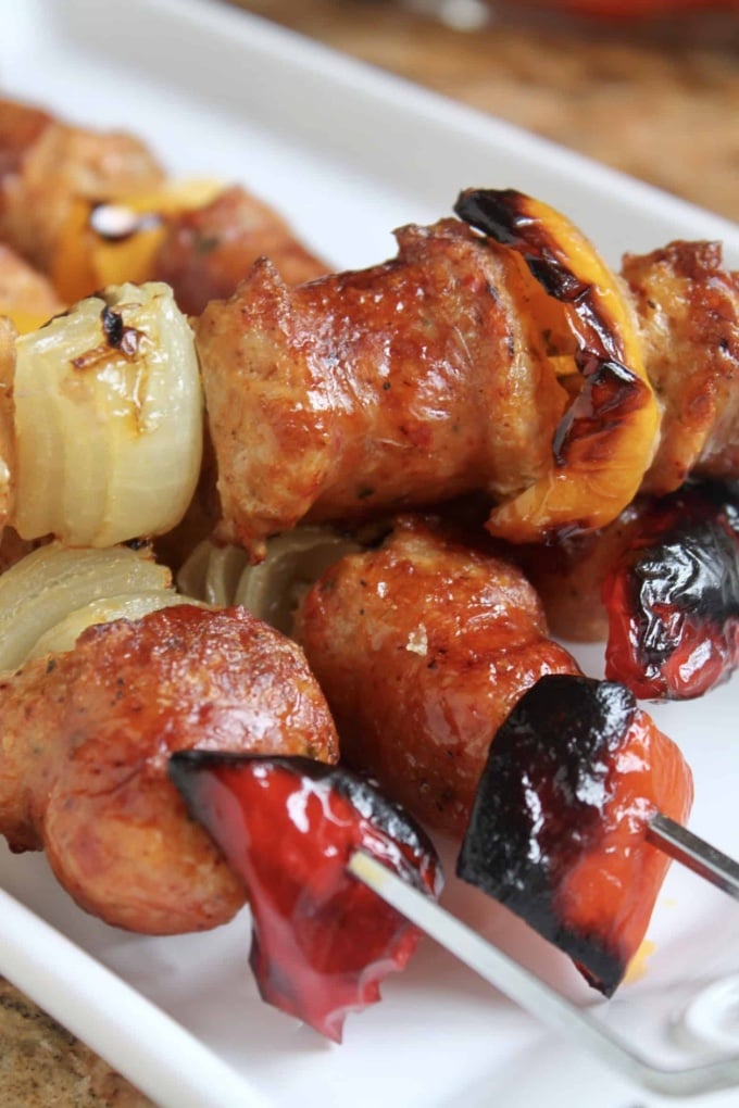 Italian Sausage Skewers, by Christina's Cucina