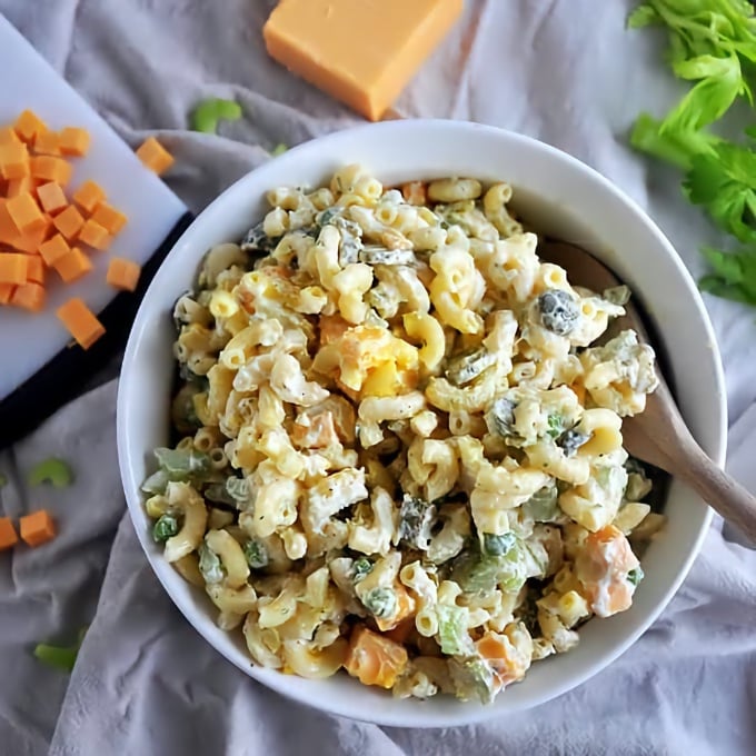 Rancharoni Macaroni Salad, by Ramshackle Pantry