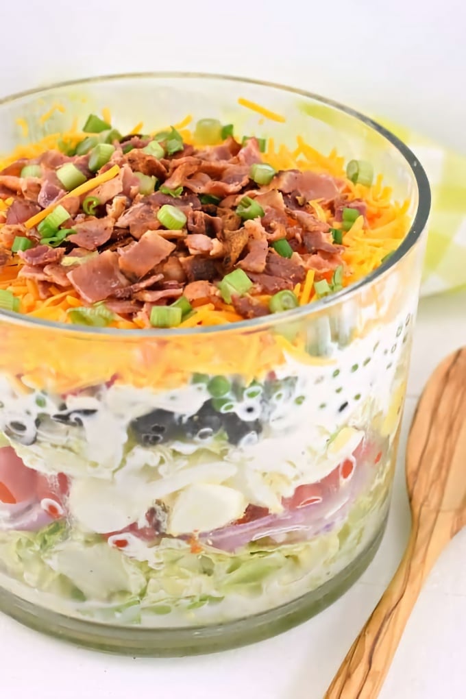 Seven Layer Salad, by Shugary Sweets