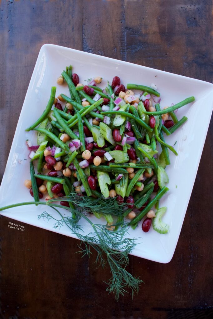 Tangy 3Bean Salad 15 minute fast at a fraction of cost from a deli