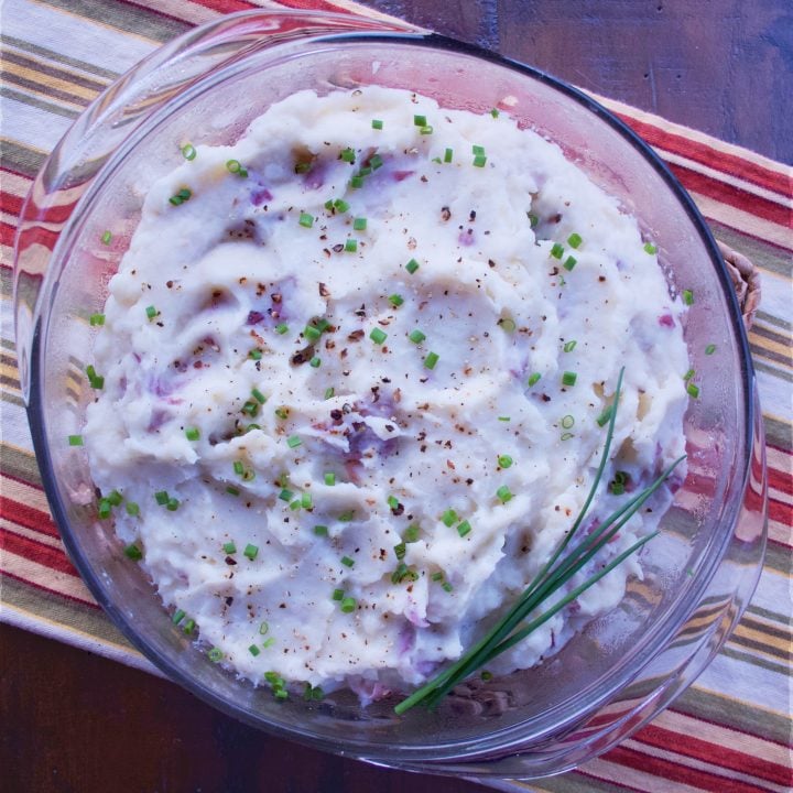Easy Skin-On Mashed Potatoes with Horseradish