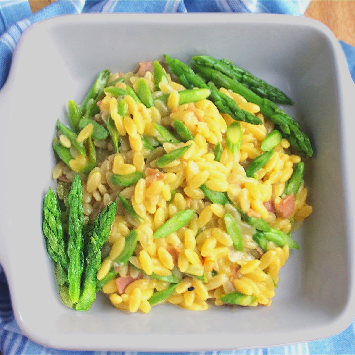 Asparagus Orzotto serving